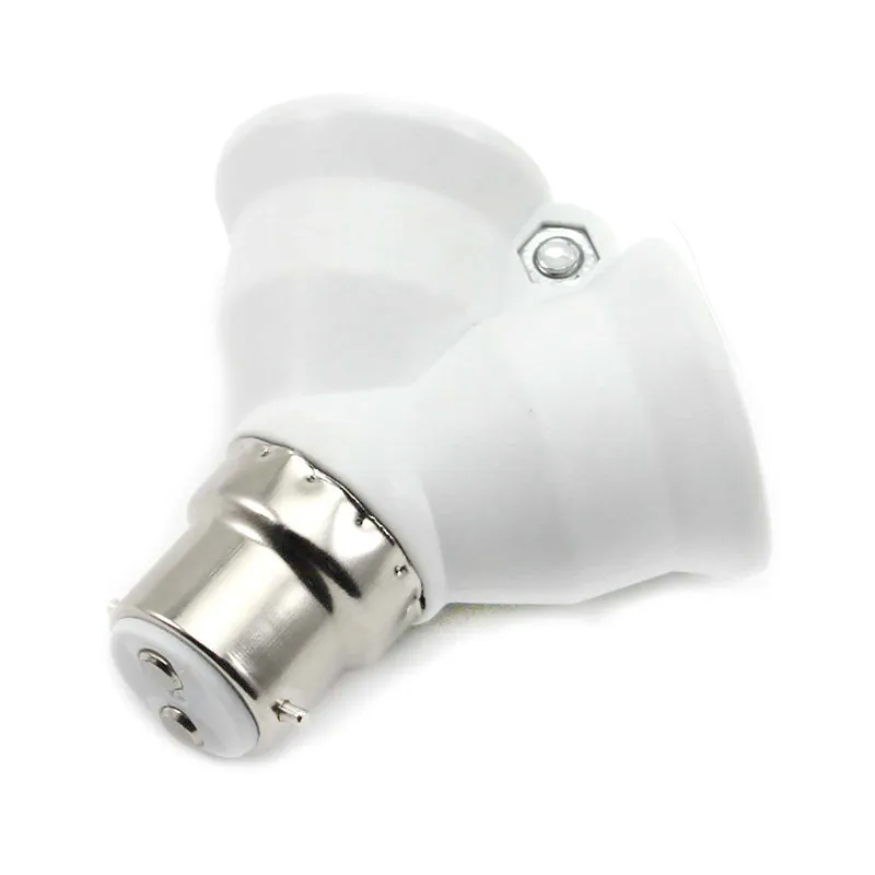 

B22 Transfer to 2*E27 LED Lamp Bulb Base Holder Splitter Converter