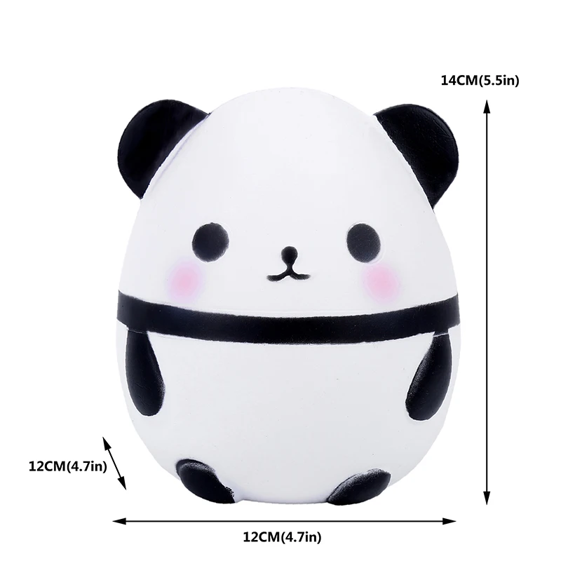 14 см Jumbo Kawaii Милая Толстая панда яйцо мягкие супер сжимаемые животные куклы