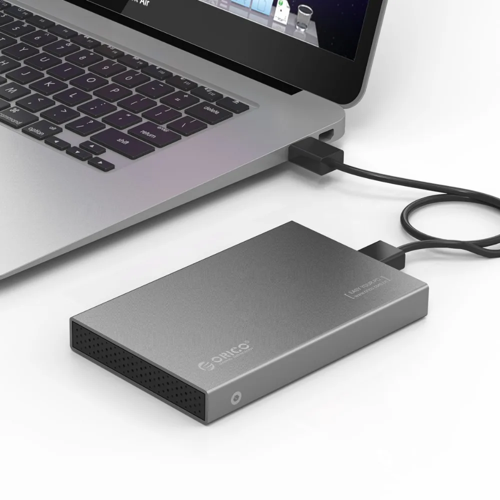 Алюминиевый корпус жесткого диска ORICO 2518S3 SV USB3.0 to SATA3.0 5 Гбит/с 2 дюйма поддержка 7