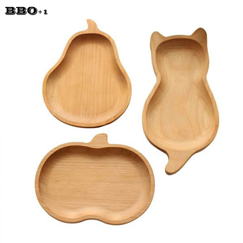 Креативные рождественские обеденные тарелки для детей деревянная посуда