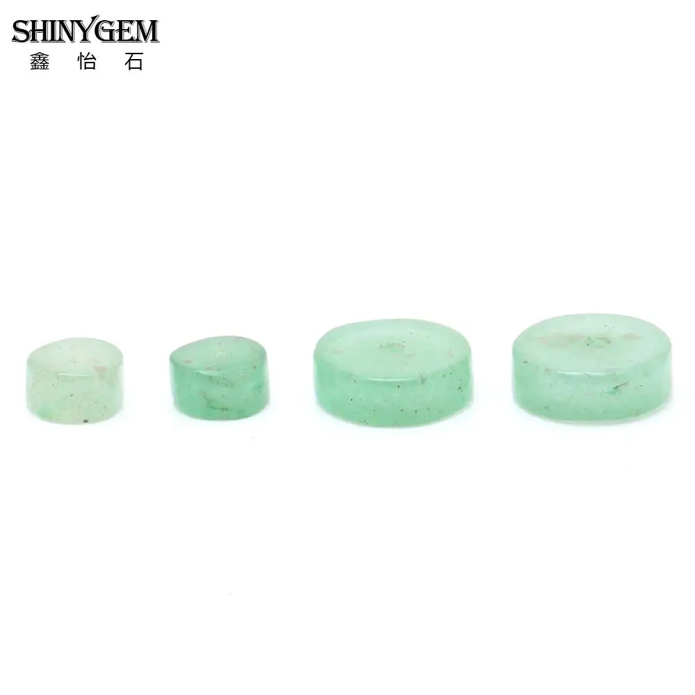 Зеленые нефритовые бусины ShinyGem 3*6 мм/3*10 мм плоские круглые из натурального