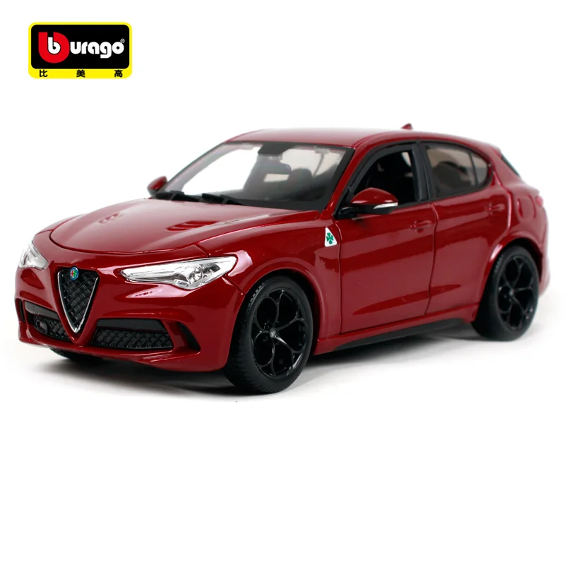 Модель внедорожника Bburago 1:24 Alfa Romeo Stelvio литая модель автомобиля игрушечная новая в