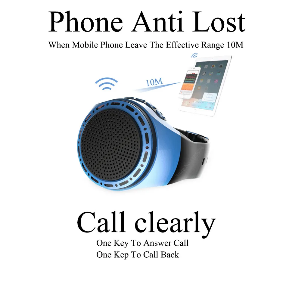 U6 красочные светодиодные крутые наручные часы Buetooth спикер Спортивная Музыка FM