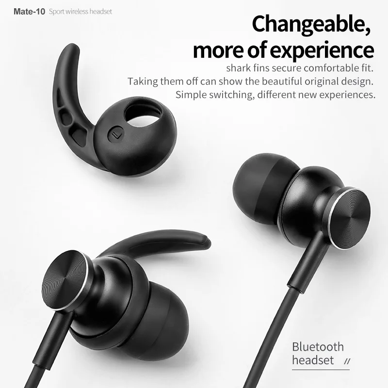 Беспроводная Магнитная Bluetooth-гарнитура FineBlue Mate 10 с шейным ободом спортивные