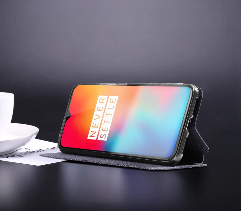 Чехол для Oneplus 6 t, MOFI one plus 6 t, тканевый флип-чехол OP6T, Силиконовый ТПУ, полный защитный чехол, 1+ 6 t, деловой матовый флип-чехол