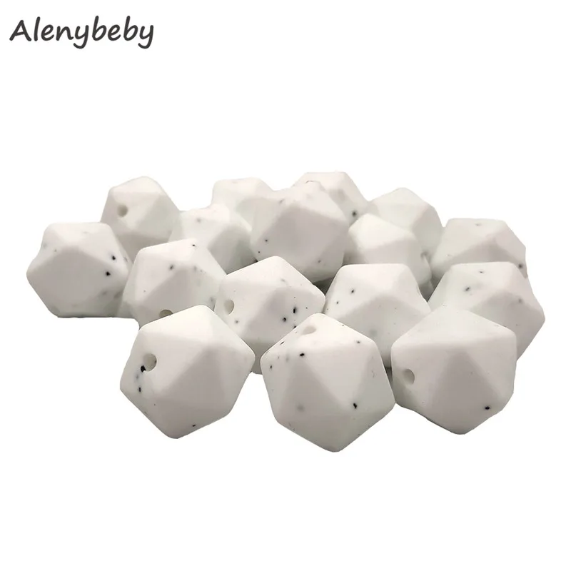 50 шт 17 мм оптом икосаэдрон BeadsTeether Baby Chew BPA без пищевых продуктов мягкие свободные