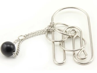 Классический металлический пазл-головоломка с шариками из проволоки