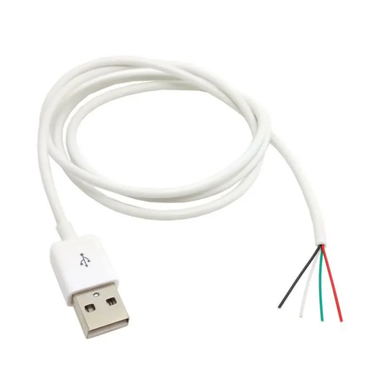 Новый USB 2 0 A Тип Папа 4 провода открытый кабель для DIY OEM Белый цвет 70