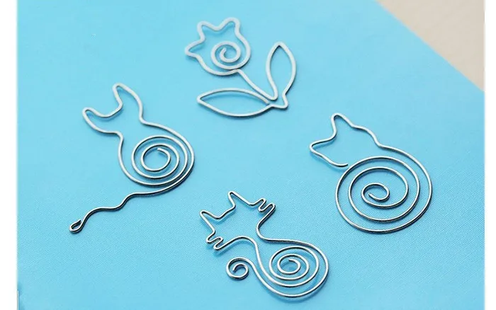 Милый кавайный полый цветок птица кошка металлическая закладка в форме