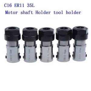 1 шт. Шпиндельный зажим двигателя стержень C16 ER11 35L внутреннее отверстие 5 мм 6 мм 6,35 мм 8 мм 10 мм вал двигателя удлиненный зажимной нож