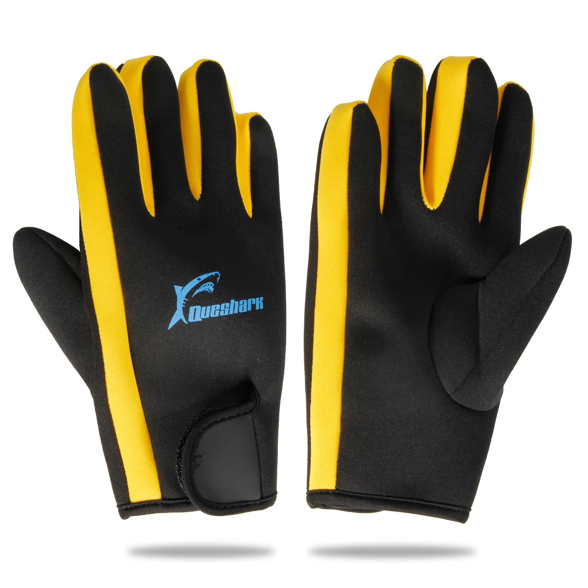 Yellow Queshark, профессиональные, 2 цвета, большой размер, 1,5 мм, неопреновые перчатки для дайвинга, теплые, не скользят, оборудование для подводного плавания, гидрокостюм, перчатки для плавания - Цвет: Yellow