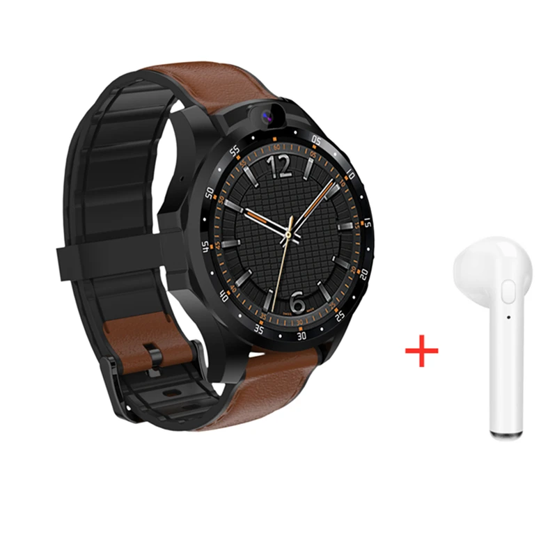 Brown BT earphone Смарт-часы V9, 4G, поддержка Nano SIM ram, 3 ГБ rom, 32 ГБ, фитнес-часы, браслет Google APP Store для apple, IOS, Android phone - Цвет: Brown BT earphone