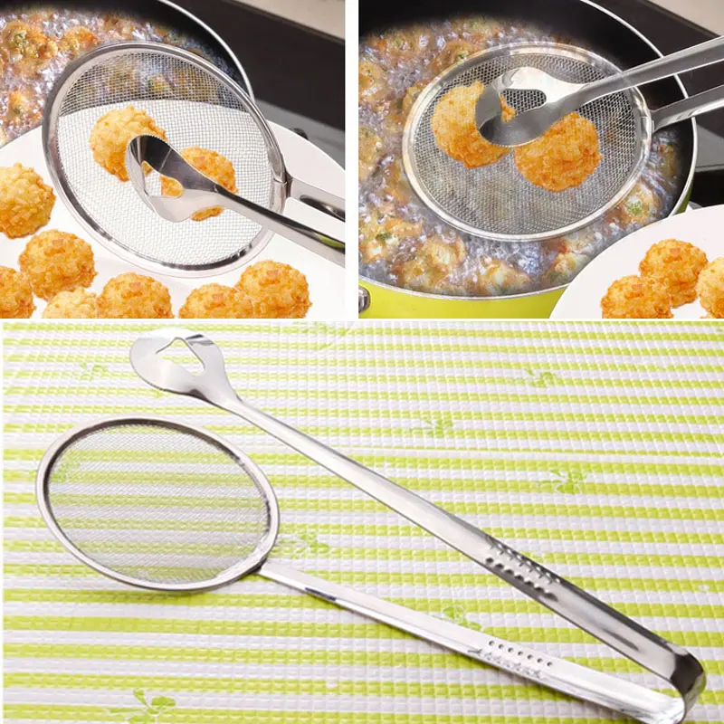 1 шт. кухонный стальной зажим для закусок и фритюрницы|tong|tong cliptongs food |