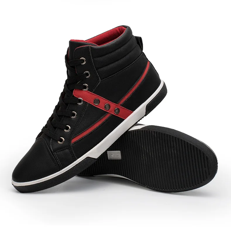High-top men's shoes retro-style Adult Casual sanded Pu leather high band tide in autumn and winter | Обувь