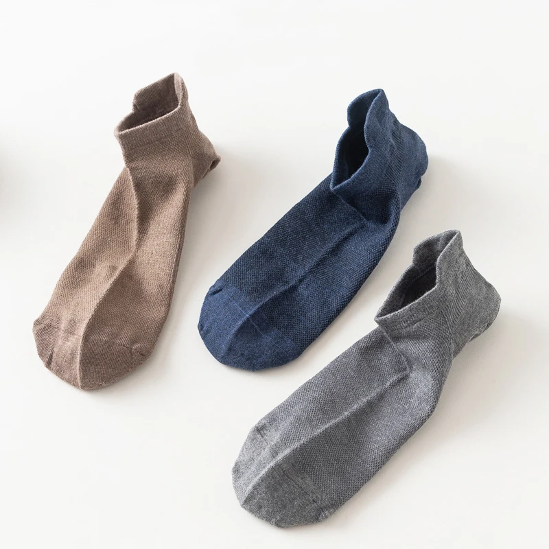 5 Pair Thin Cotton Mesh Socks Invisible Ankle Man&ampWomen Short Summer Breathable cycling socks Male Soft Crew Boat Pairs | Мужская