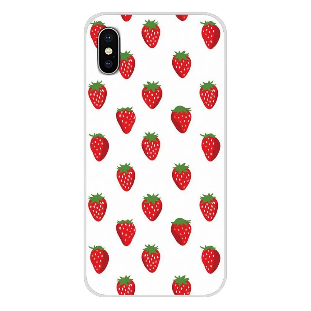 Прозрачный чехол из ТПУ с рисунком клубники и фруктов для Nokia 2 3 5 6 8 9 230 3310 1 7 Plus LG Q6 X