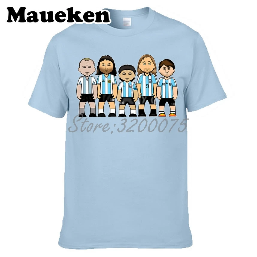 Мужская футболка с надписью Greatest of Argentinian Legend Gabriel Batistuta Lionel Messi Diego Maradona Mario Kempes
