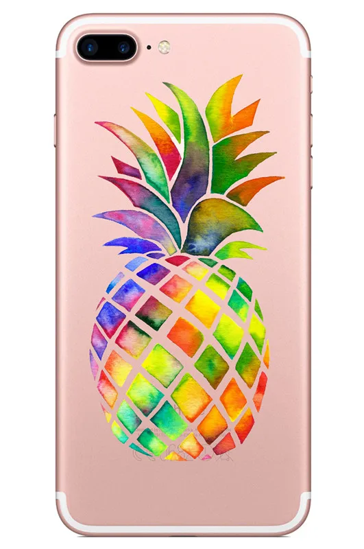 Painting Soft TPU Phone Cover for iPhone 7 Case Luxury Fruit Protective Shell 6 6S 8 Plus 5 5S SE X XR XS MAX |
