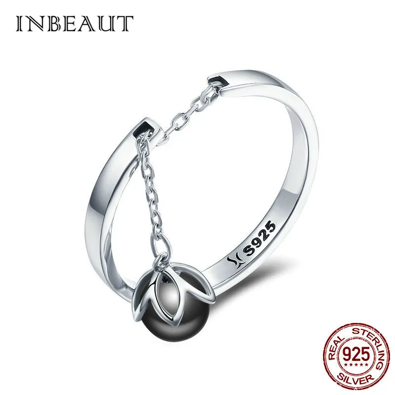 INBEAUT 925 пробы Серебряные Кольца Птицы с милой бабочкой регулируемое кольцо для девочек - Main Stone Color: sr314
