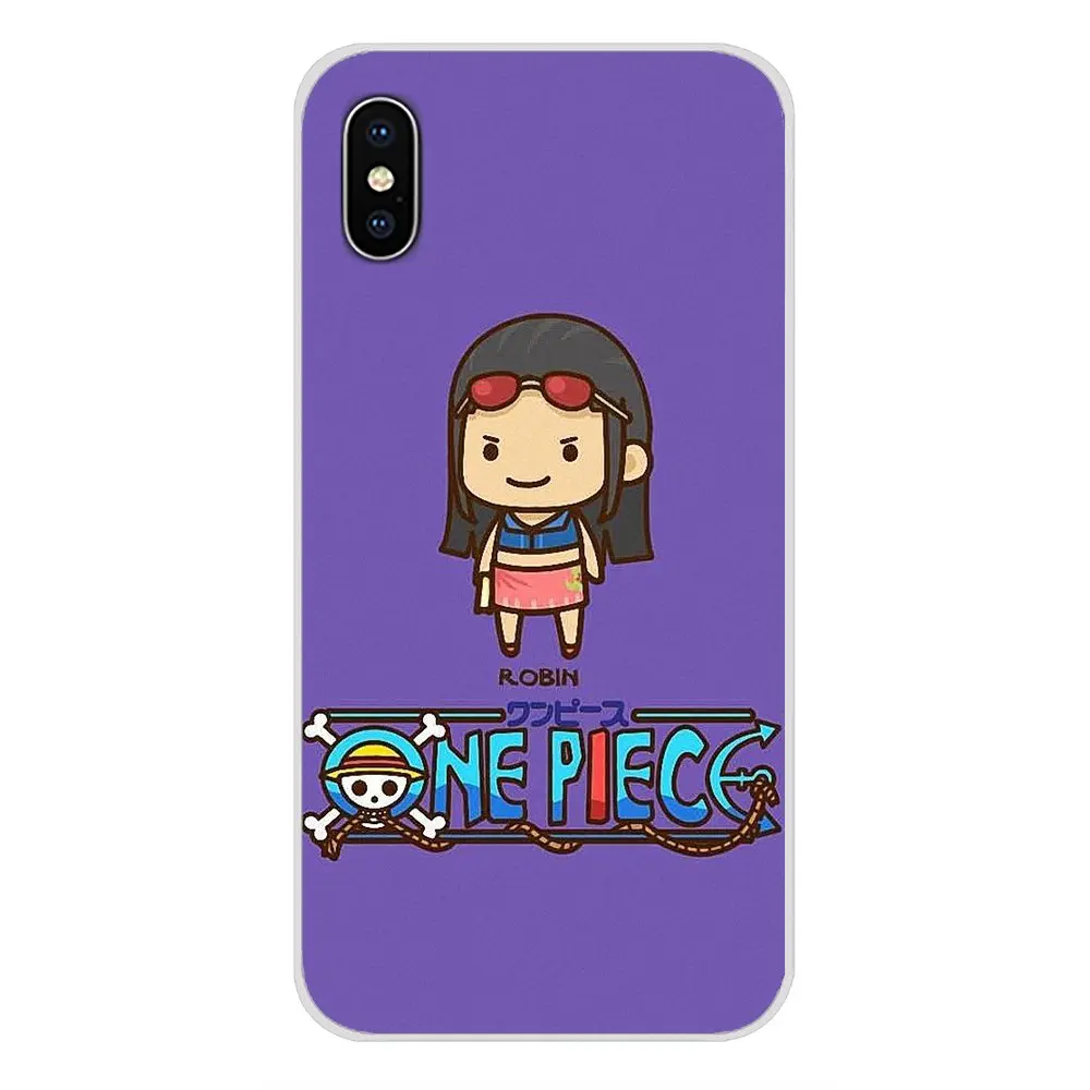 Аксессуары чехол для Apple iPhone X XR XS MAX 4 4S 5 5S 5C SE 6 6S 7 8 Plus ipod touch One Piece Nico Robin череп флаг |