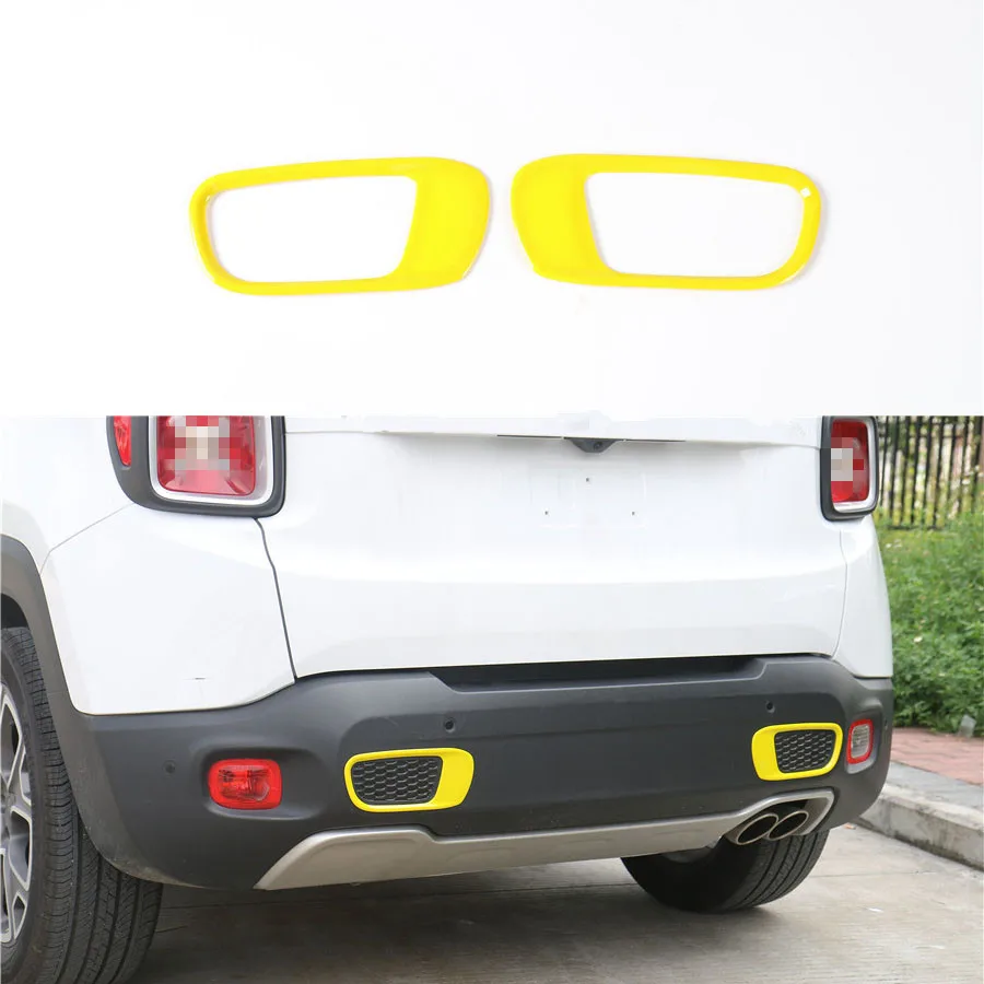 YAQUICKA для Jeep Renegade 2015 2016 ABS 2 шт./компл. внешний задний бампер Trail крюк Декор Рамка