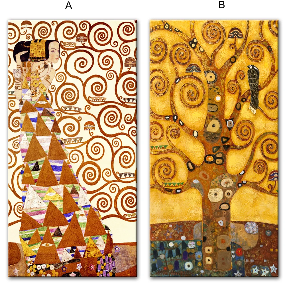 Gustav Klimt Древо Жизни Холст Искусство Paitnings Классическая известная Живопись Репродукции Gustav Klimt Настенная картина для гостиной