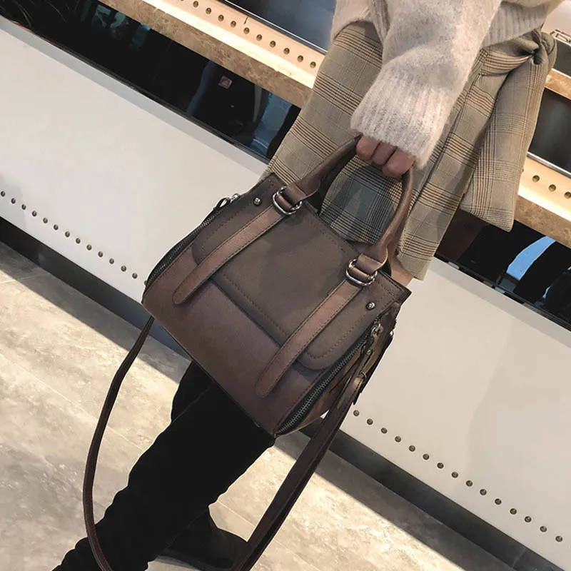 

1 Pcs Women Lady Shoulder Crossbody Bag PU Leather Large Capacity Vintage for Travel New