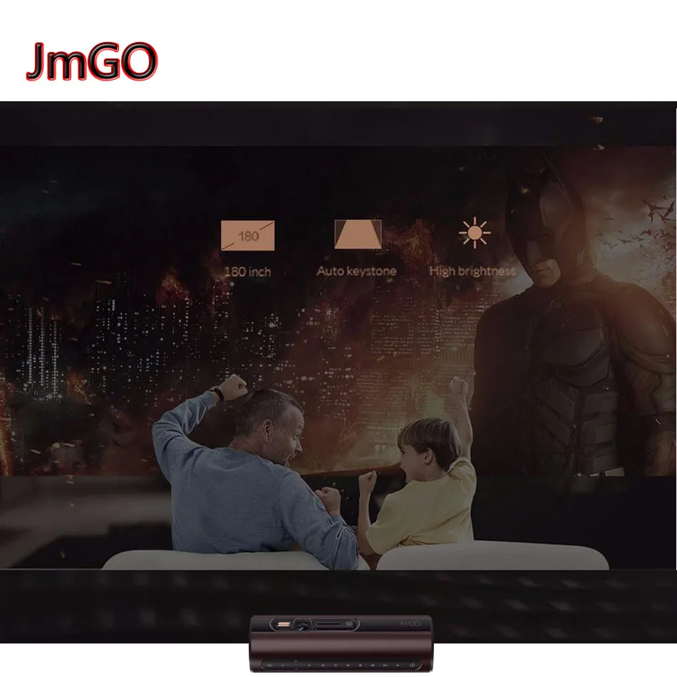 Jmgo P1 3D DLP проектор с 15600 мАч Портативный Smart Театр Поддержка 1080 P Hi Fi Bluetooth WI FI Andriod