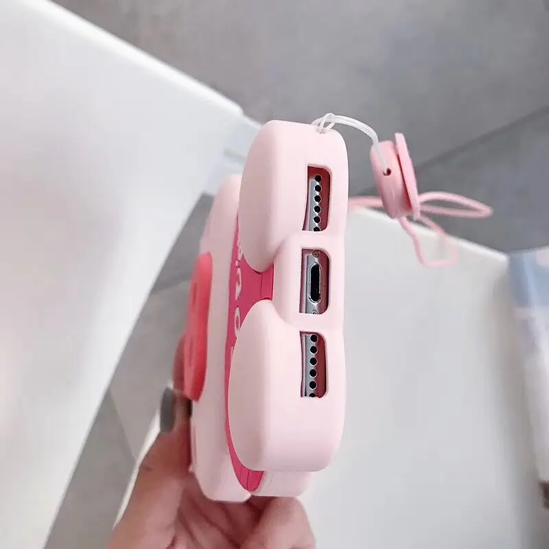 Zxtrby милый лук шнурок Любовь Свинья чехол для iPhone X XS XR XSMax 6s 7 8 Plus Мягкий