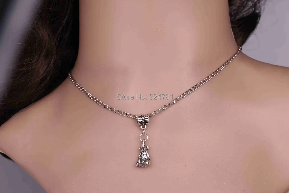 Hot Collar Free Shipping Wholesale Fashion 10Pcs Tibetan Silver Monkey Pendant Chain Necklace 17mmx9mm Jewelry Diy Z1041 | Украшения и