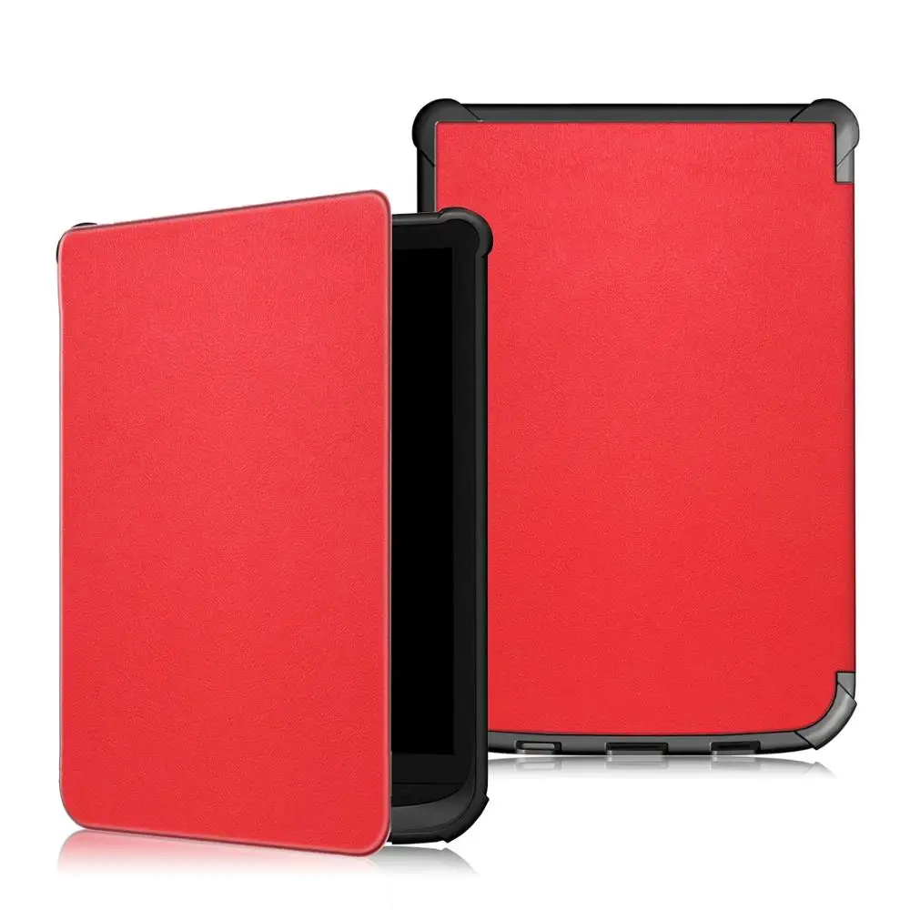 PKB627-TPU-Red Чехол для карманной книги 627 616 632, ультра тонкий магнитный смарт-чехол из ПУ кожи для карманной книги Touch Lux 4/Базовая Lux 2/сенсорный экран HD 3 Чехол - Цвет: PKB627-TPU-Red