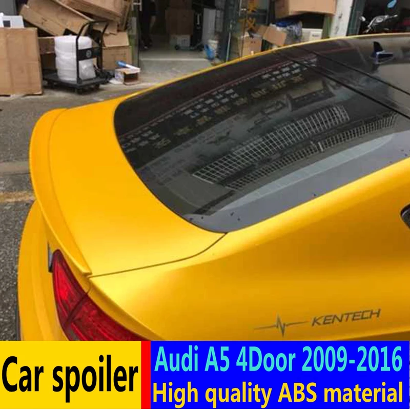 Для Audi A5 4 двери спойлер 2009 2015 высокое качество ABS Материал автомобильное заднее