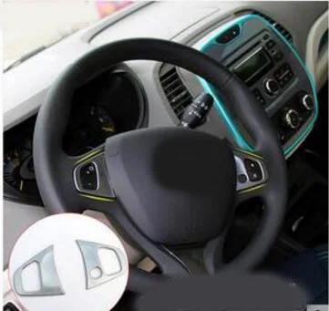 

2014-2017 ABS 2pcs/set Car Styling Steering Wheel Sequins Cover Decorative Frame Sequins Cover For Renault Captur Sequins