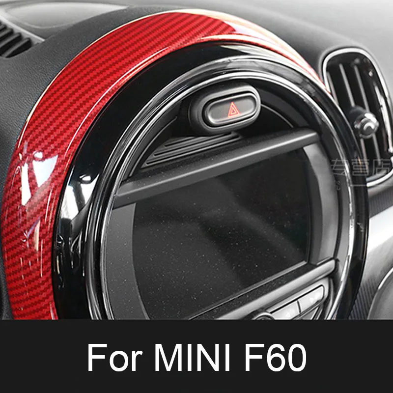 Carbon Fiber car accessories interior Instrument Central Control Panel Cover Housing Trim Frame Decoration For MINI Cooper Count |