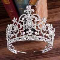 luxury multi color crystal hollow out bridal tiaras crown wedding hair jewelry accessories big bride diadem for women girls vl