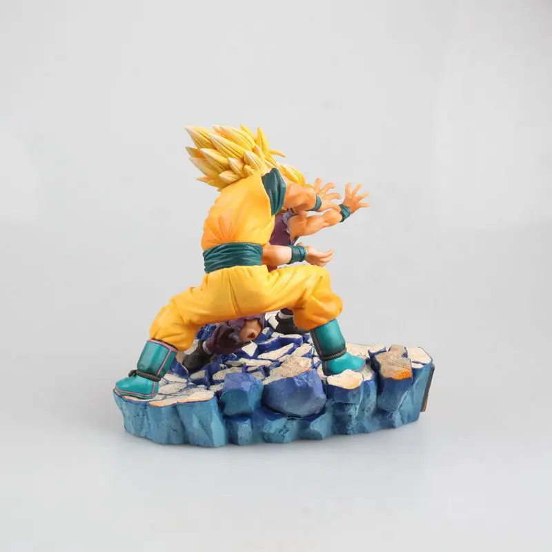 Аниме Фигурка 17 см Dragon Ball Z Super Saiyan Son Goku& Gohan отец и сын Kamehameha ПВХ фигурка Коллекционная модель игрушки подарок