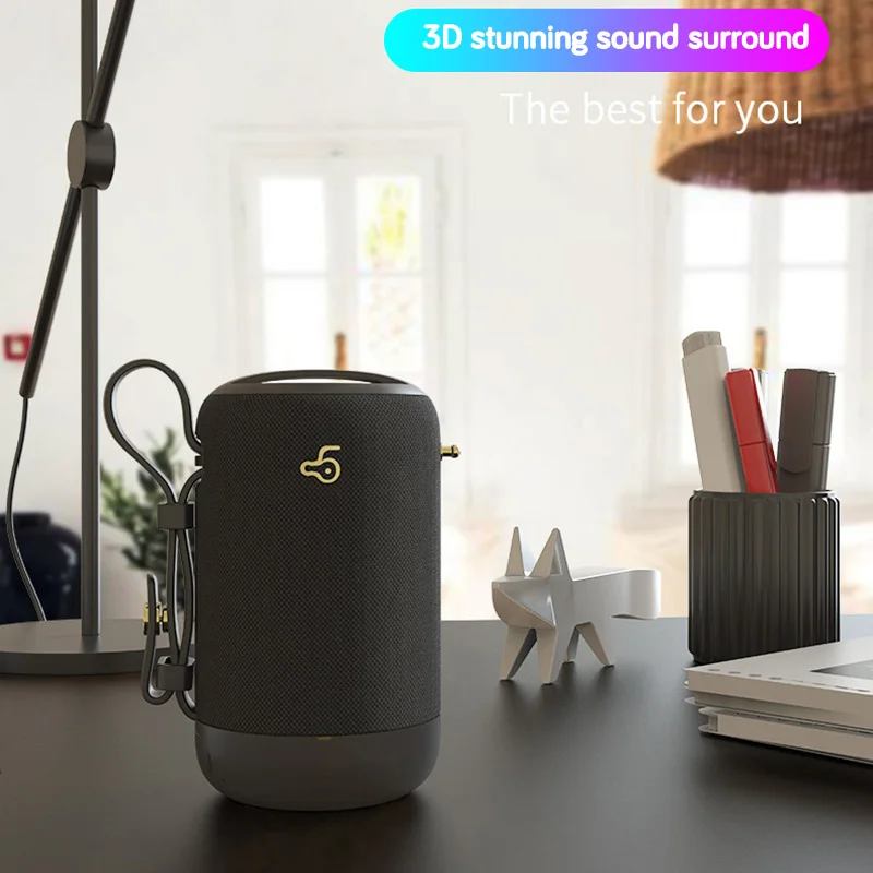 НОВЕЙШАЯ портативная аудио карта 5,0 Bluetooth Беспроводная колонка, 20 Вт звук с басами, IPX5 Водонепроницаемый, встроенный микрофон, AUX/USB/SD порт