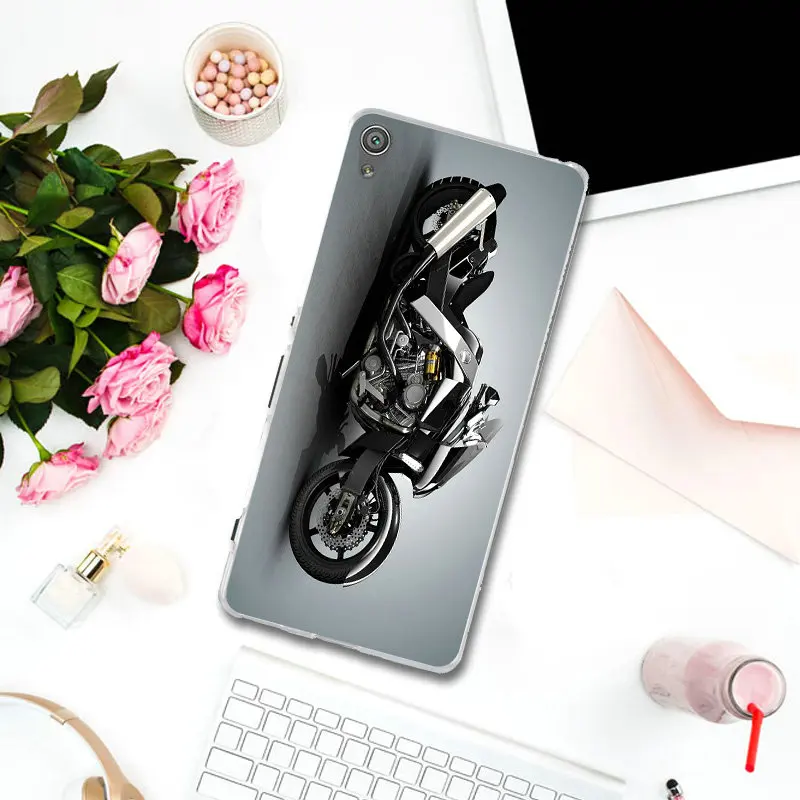 Будущее концепция мотоцикла прозрачные мягкие ТПУ телефонные чехлы для sony Xperia Z Z1