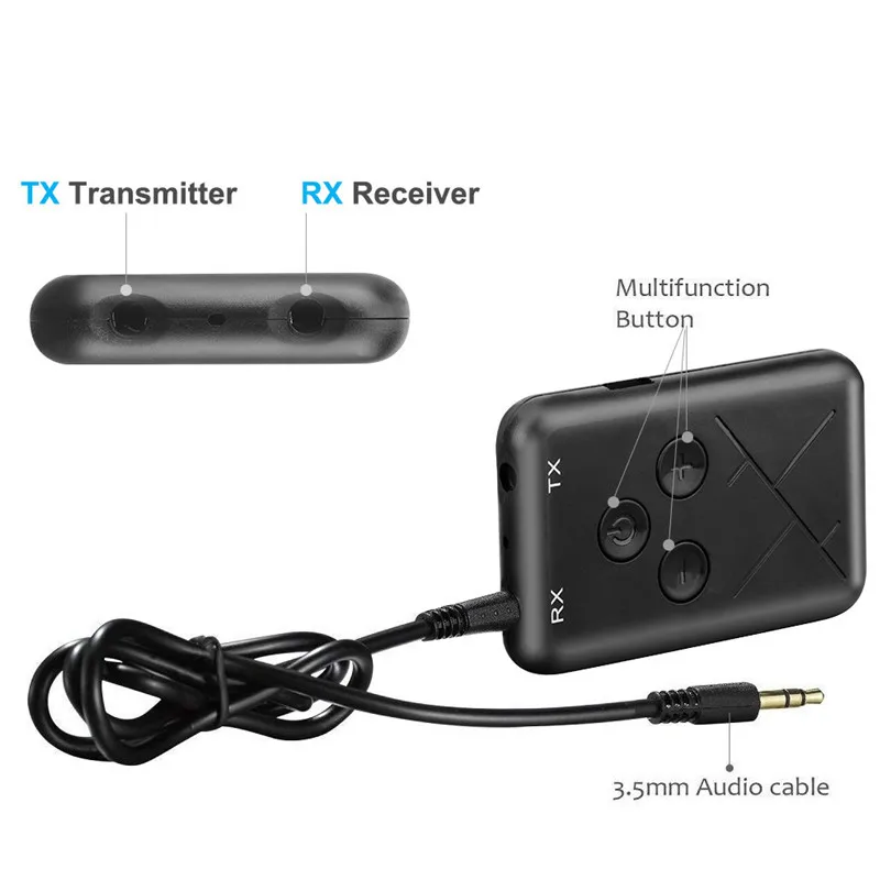2в1 Bluetooth 4 2 передатчик и приемник 3 5 мм аудио стерео музыкальный адаптер