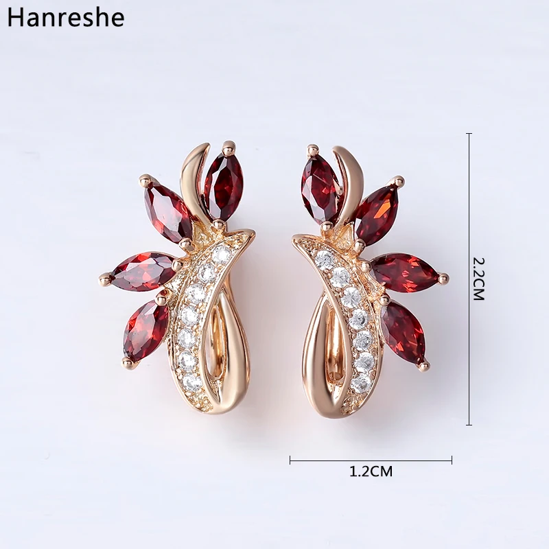 Fashion Inlay Red Horse Eye Natural Zircon Small Stud Earrings Women Rose Gold Christmas Gift Crystal Earings Jewelry | Украшения и