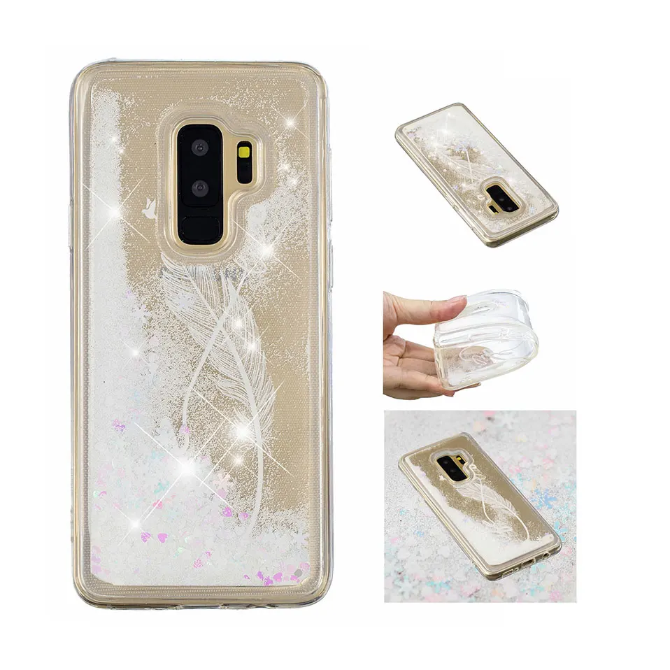 Чехол для телефона samsung Galaxy S9 S8 плюс класса люкс с изображениями искрящихся