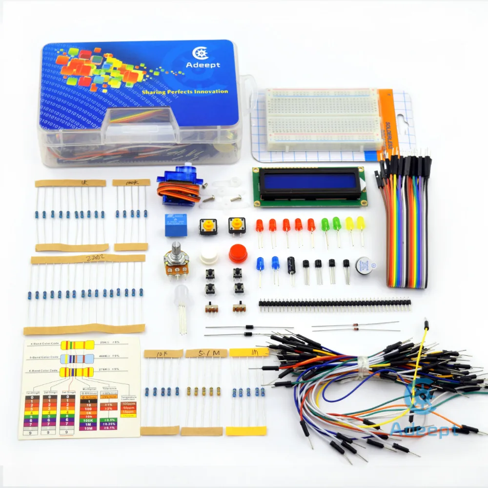 Adeept Новинка проект 1602 Φ для Raspberry Pi 3 2 B/B + сервопривод LED PDF Python LCD1602 Бесплатная