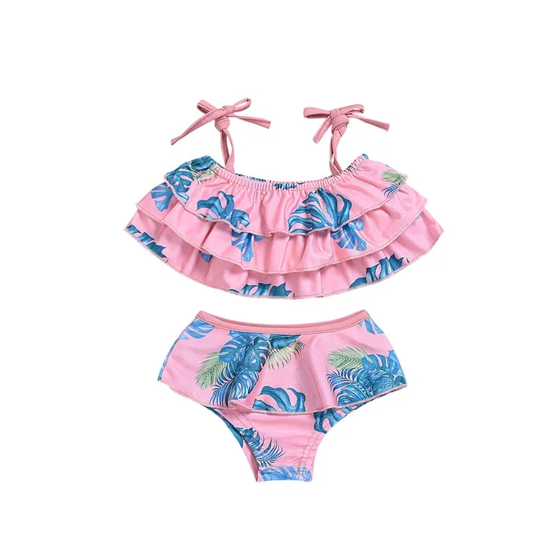Children Kids Girls Bikini Beach Suspender Swimsuit+Shorts Swimwear Set Outfit gifts for little girls F1 | Мать и ребенок