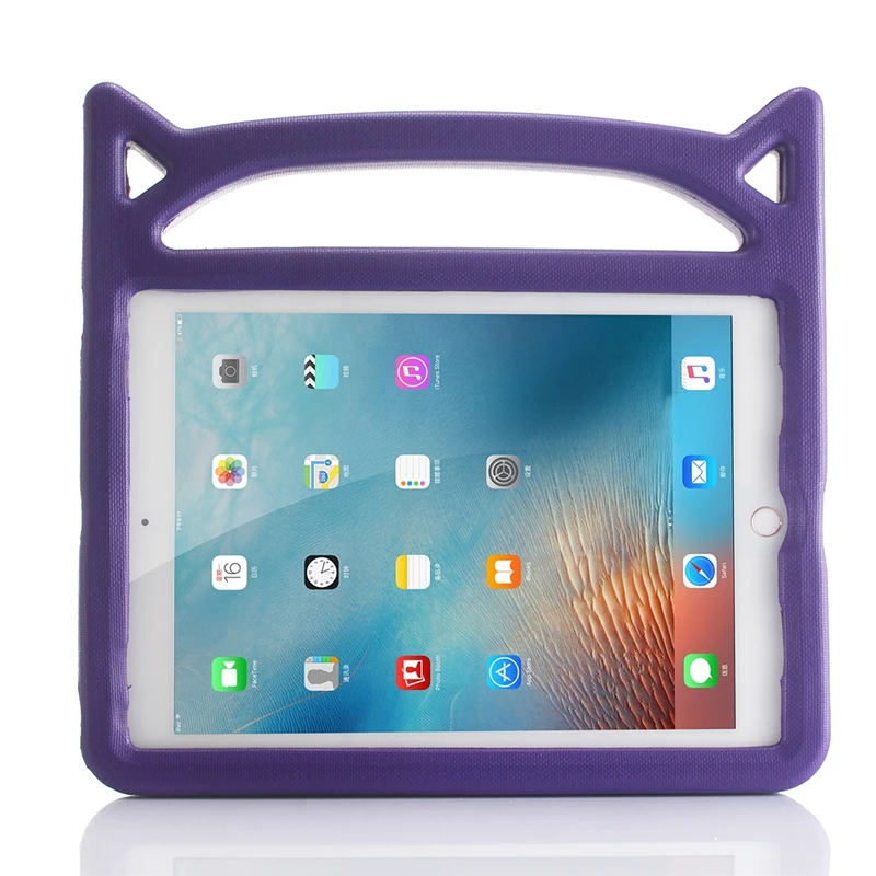 purple Для Apple ipad 2 3 4 EVA пены противоударный чехол для ipad 2 ipad 3 ipad 4 Funda Coque Дети Ручка Стенд защитный чехол - Цвет: purple