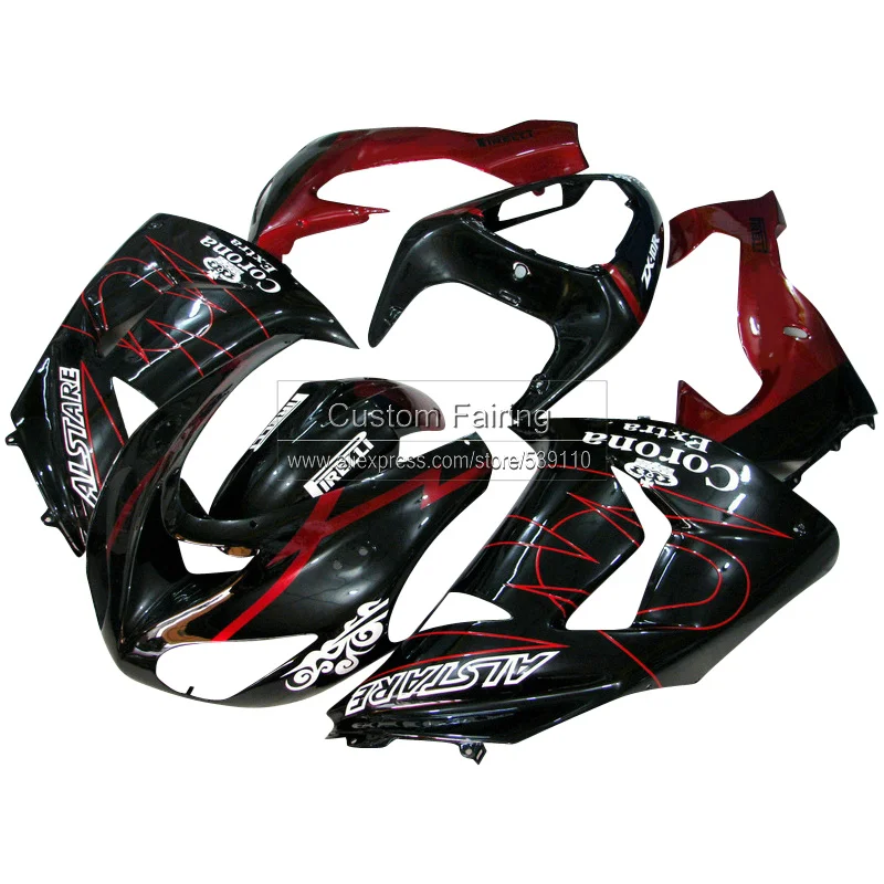 Полностью черный комплект обтекателей для Kawasaki ZX10R zx-10r 2006 2007 Ninja white sticker 06 07