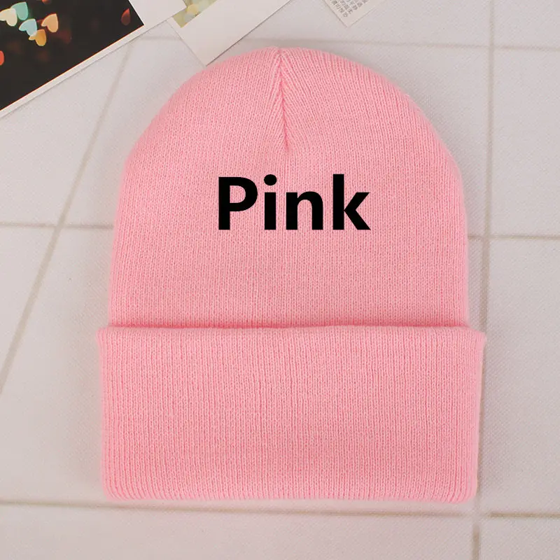 DIY design Accepts One Winter Beanie 24 Colors Hats Printing Your Own Logo Customized Fashion Warm Cap Unisex Elasticity Knit