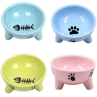 pet dog cat bowl puppy kitten ceramics bowl anti slip cats puppy travel feeding feeder food and water dish bowl 12x5cm