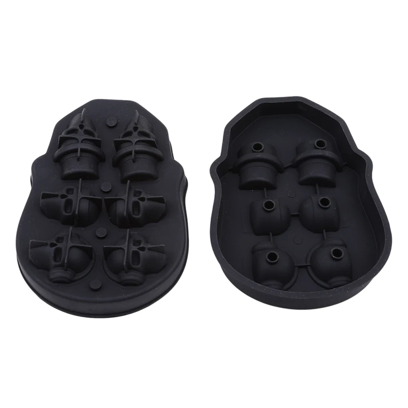 1PC 6 Hole Skull Shape 3D Ice Cube Mold Maker Bar Party Silicone Trays DIY Chocolate Sugar Cream Tools 993767 |