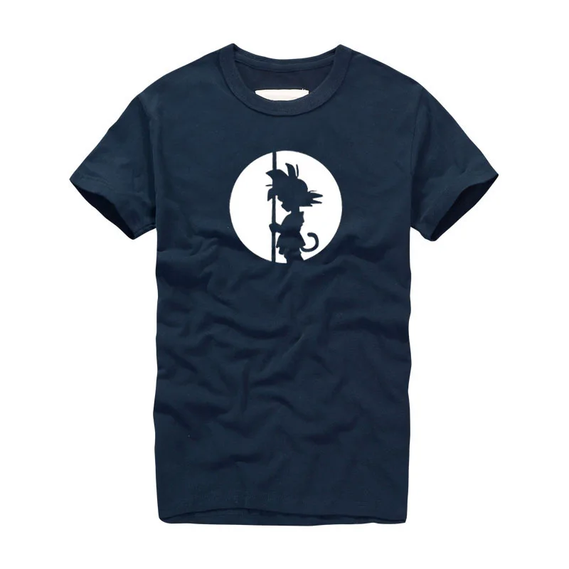 Мужская футболка с принтом Гоку и сына повседневные спортивные топы короткими