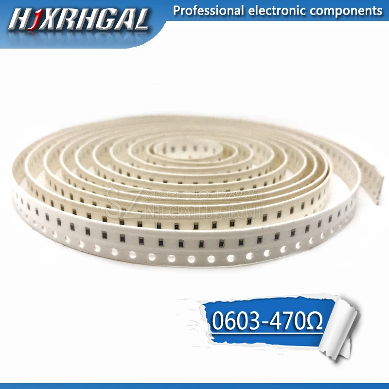 300 шт. 0603 бескорпусный постоянный резистор SMD 470 Ом 470R 471 hjxrhgal|Резисторы| |